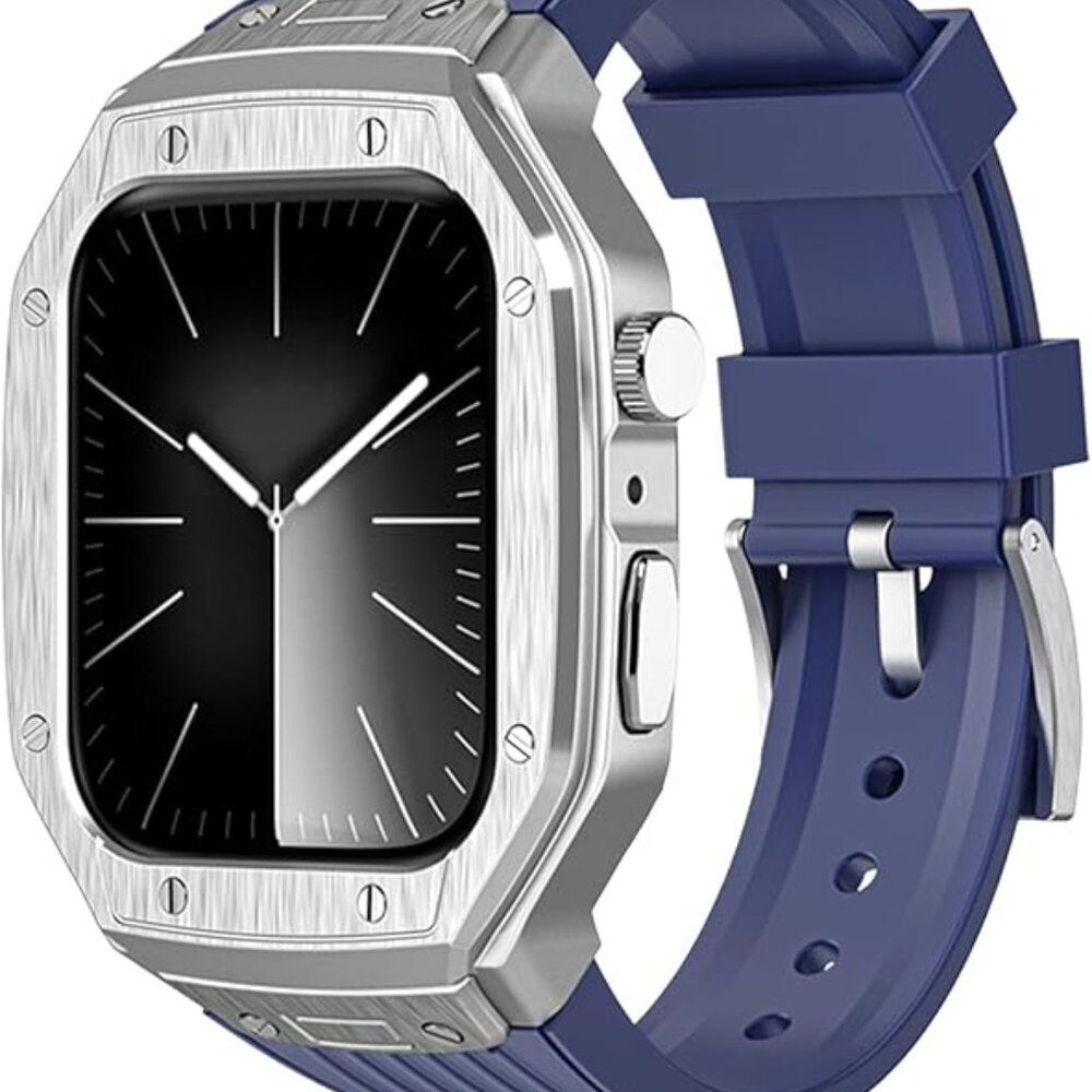 Apple Watch Series 9/8/7/SE2/SE/6/5/4 Band w/ Case (44mm/45mm)